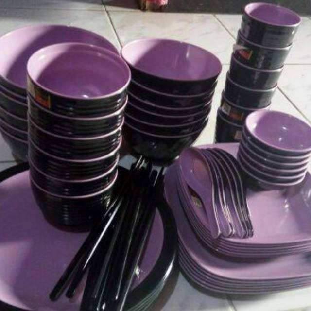 Set Melamin Golden Dragon