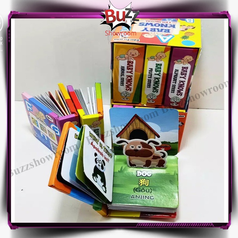 Baby Knows Buku Edukasi Anak Bayi Pop Up Book Multi bahasa