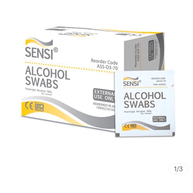 ALCOHOL SWAB SENSI (HARGA PER BOX ISI 100 PCS)