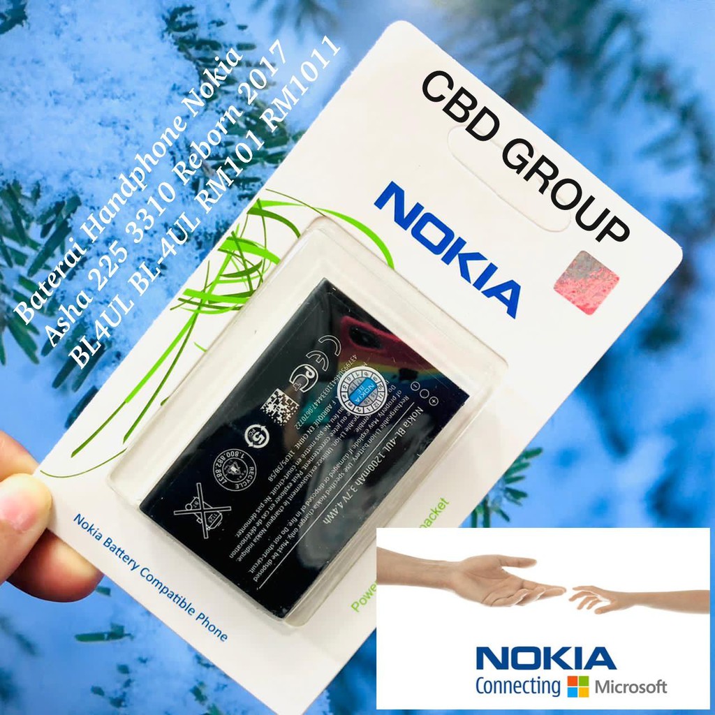 new~Baterai Batre Nokia BL 4UL Asha 225 N225 RM1011 RM 1011 Batere Nokia BL4UL 3310 2017 1200mah