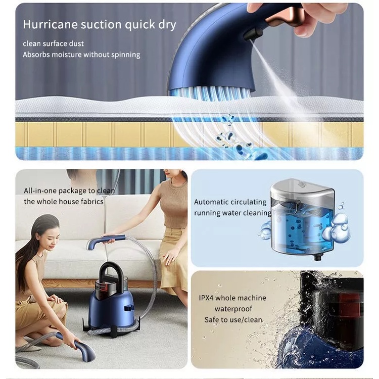 【FREE GIFT】Deerma BY200 Suction Wet &amp; Dry Vacuum Cleaner Fabric Cleaning Machine Vacuum Sofa Dan Kasur