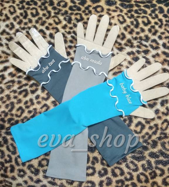 Handsock Jempol Curly Manset Tangan Wanita Muslimah Bahan Spandex baloon Handsock Polos Grosir Murah