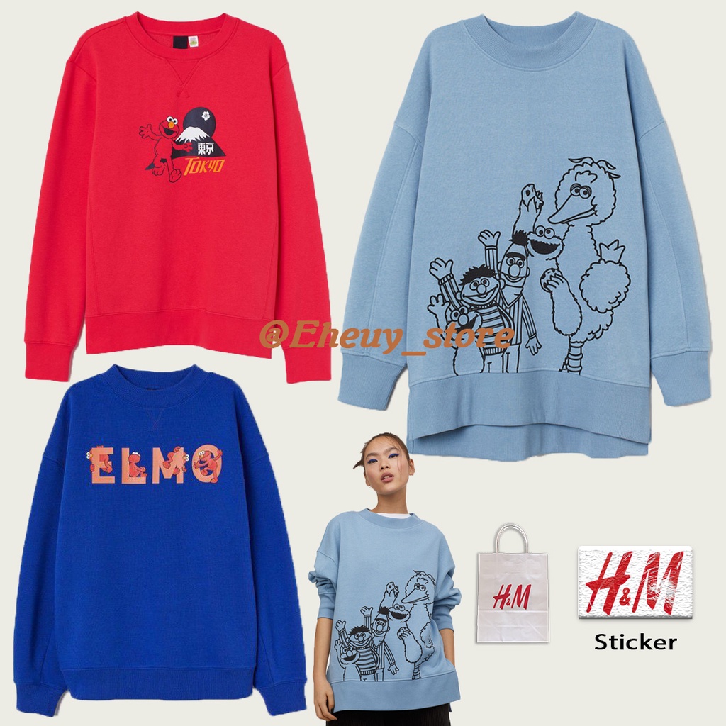 Crewneck HnM H&amp;M Sesame street elmo sweater sesame street