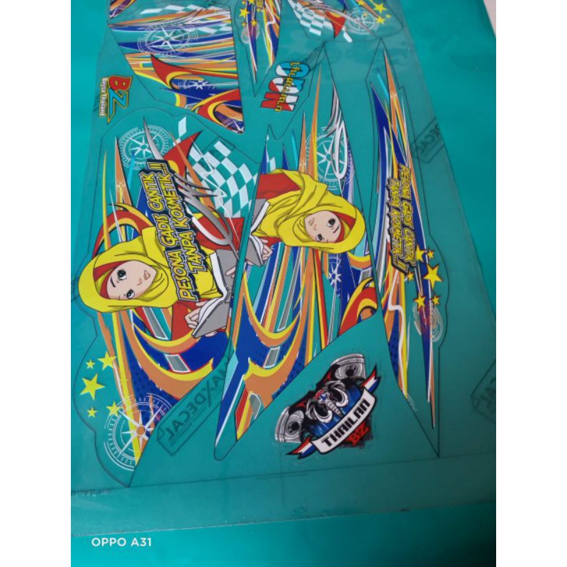 (COD) Les striping sticker variasi motor Yamaha Vixion old tranfaran