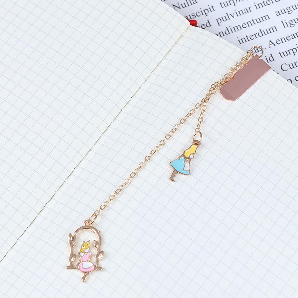 Agustina Pendant Bookmark School Supply 1PC Paduan Rantai Penanda Bacaan Halaman Bookmark Book Tag Tanda Pagination