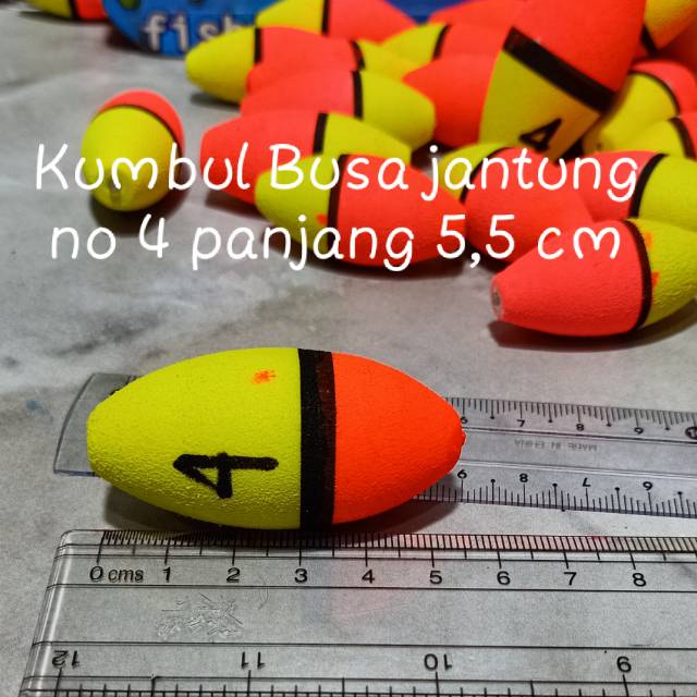 Kumbul busa Jantung no 4 kuning orange