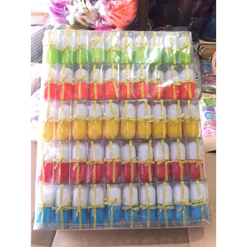 

REALPICT!! SOUVENIR MURAH PULPEN KAPSUL KEMAS MIKA WARNA PELANGI