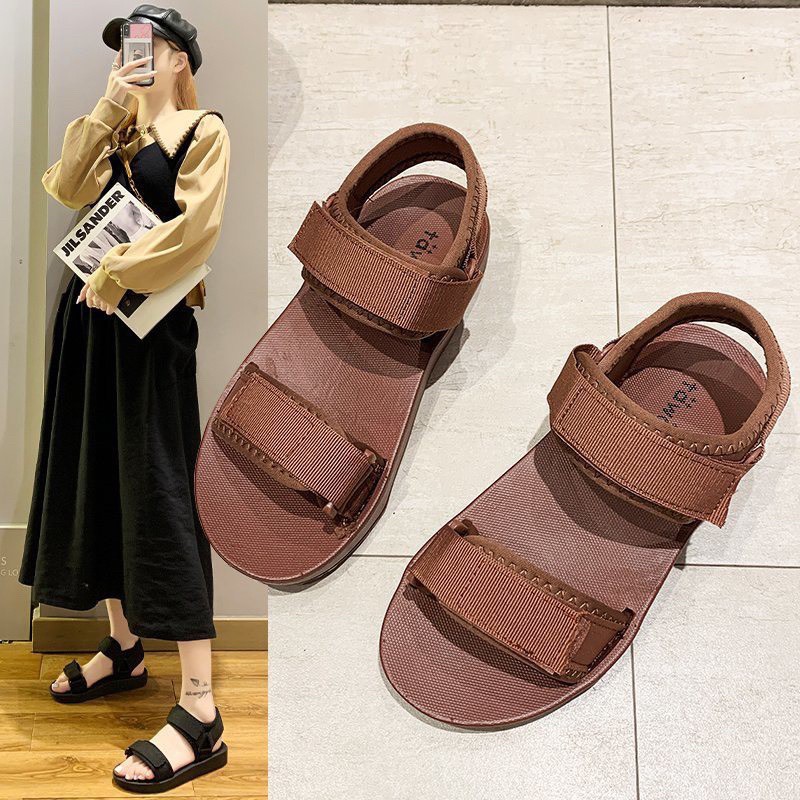 Sandal Wanita Gunung Import CARLOTTA / Sandal Jelly Tali Karet Empuk Kain Tebal