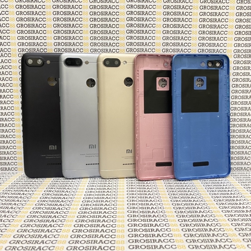 BACKDOOR BACKCOVER CASING TUTUP BELAKANG XIAOMI REDMI 6 SINGEL / DUAL SIM ORIGINAL