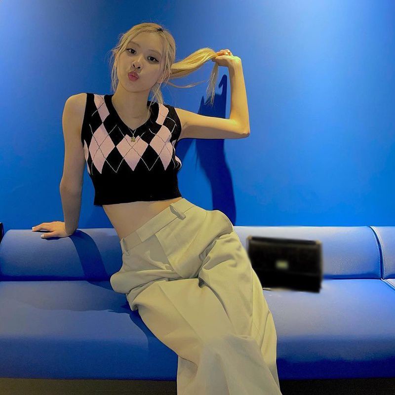 SISTERCHOICE | Rose Top Knit Korean Blackpink