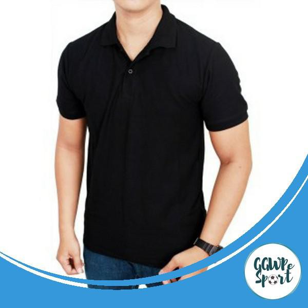 KAOS POLO POLOS PRIA BAJU KERAH COWOK HITAM JAMINAN KUALITAS TERBAIK