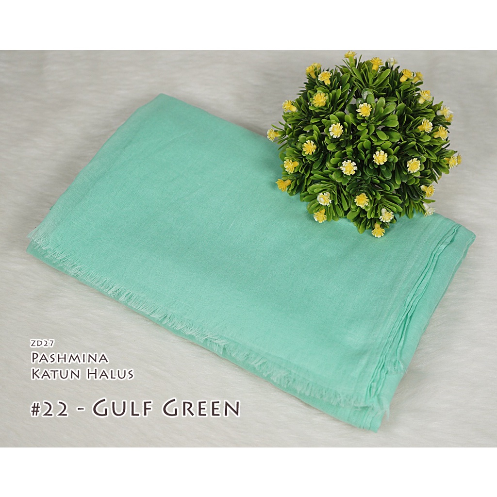 Pashmina Polos Katun Halus - CINDY by Luulu Scarf-#22 - Gulf Green