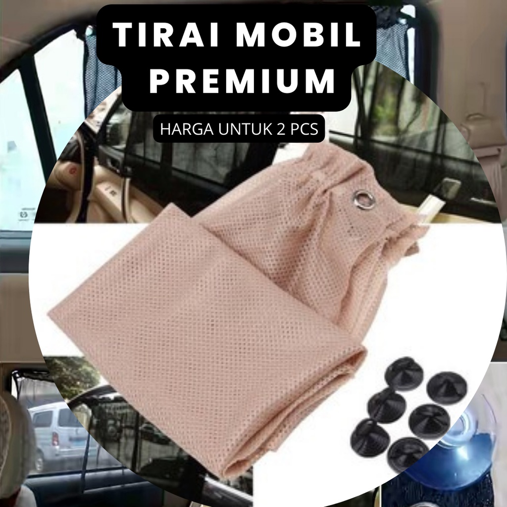 GORDEN JENDELA MOBIL TIRAI JENDELA MOBIL SUNSHIELD JENDELA MOBIL 2PCS - Krem