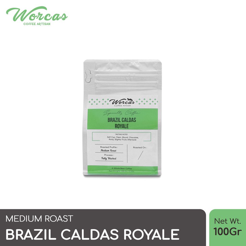 

WORCAS Kopi Arabika Brazil Caldas Royale 100 Gram - Medium Roast