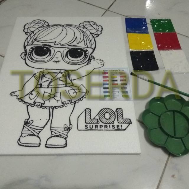 

Styrofoam Lukis Lengkap Styrofoam Mewarnai Media Lukis Media Mewarnai Include kuas cat air palet