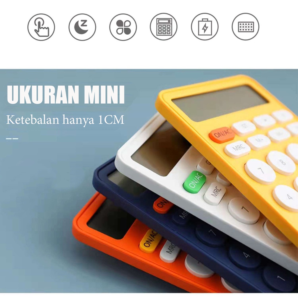 

Kalkulator 12 Digits Candy colors Calculator Kalkulator Mini Portable Untuk Sekolah / Kantor RB9