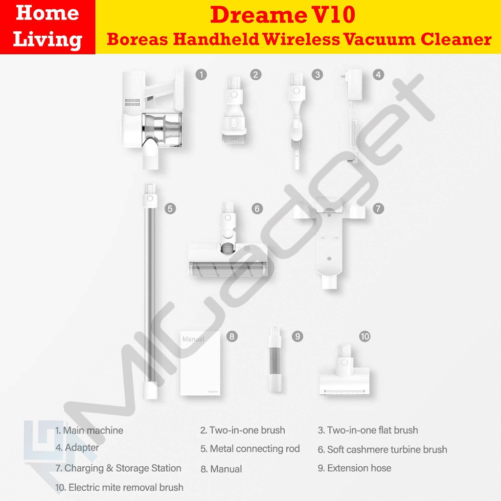 Dreame V10 Boreas Handheld Wireless Vacuum Cleaner - Penyedot Debu Portable