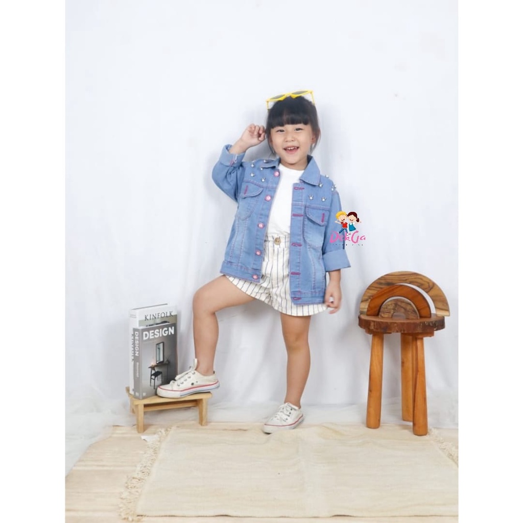 jaket jeans anak (PINK MUTIARA)