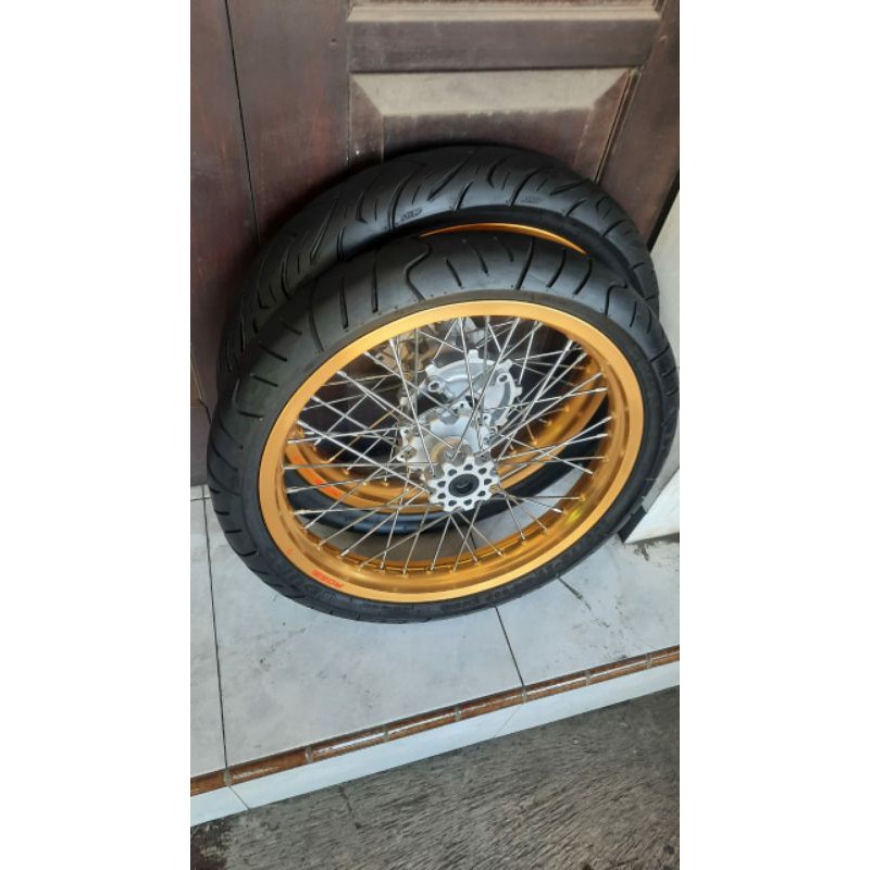 Wheelset Semi Cacing CRF 185/215 Ban Paket Hemat Ring 17