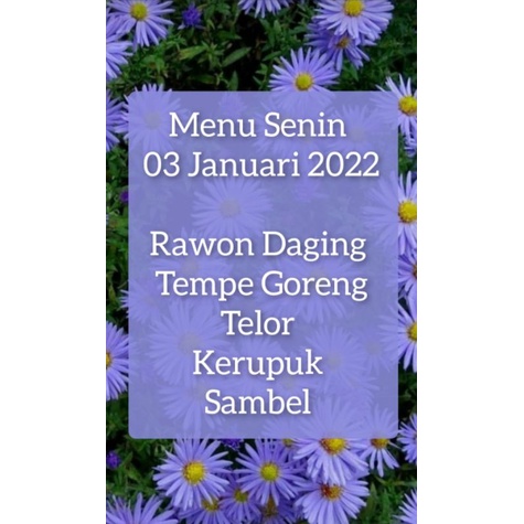 

Catering Harian Januari 2022