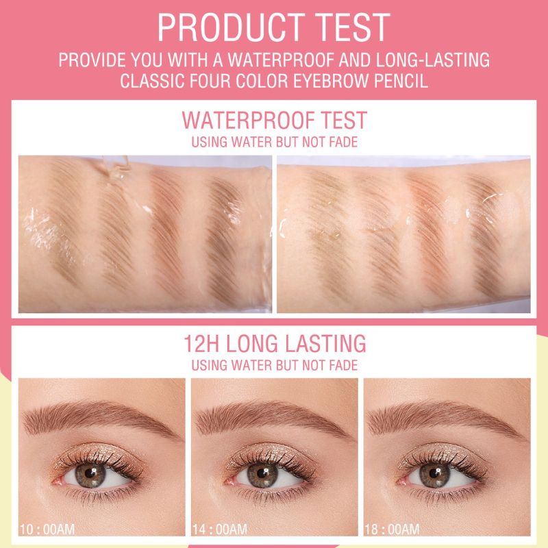 EYEBROW PINKFLASH OhMyEmoji Pensil Alis Automatic Eyebrow Pencil Lasting 8 hours Waterproof Tahan Lama Pigmented Easy Blend Soft Pensil Alis Pinkflash Autobrow Original Murah