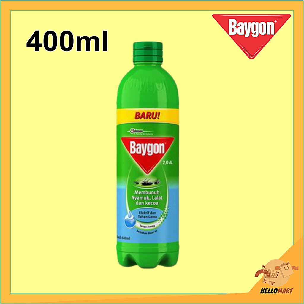 ORIGINAL Baygon Cair Isi Ulang 400ml / Baygon Cair Refill Anti Nyamuk / HELLOMARTID