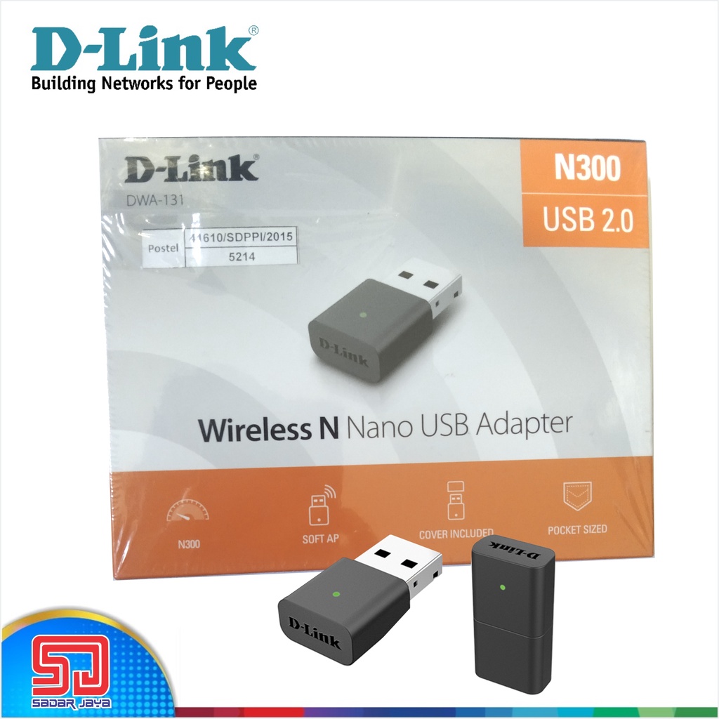 D-Link DWA 131 Wireless N300 Nano USB Wifi Adapter Penerima / Penangkap Wifi