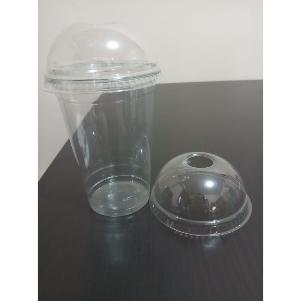 PP Cup 16oz Merek Polycup + Tutup Dome