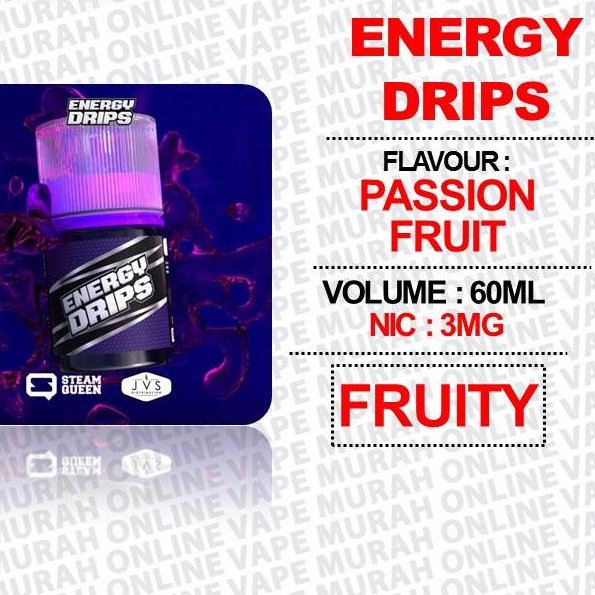 Jual ENERGY DRIPS PASION FRUIT 60ML Shopee Indonesia
