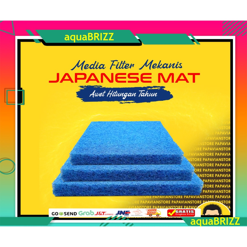 japmat japmate 100x10cm ori import japan media filter akuarium dan kolam ikan koi