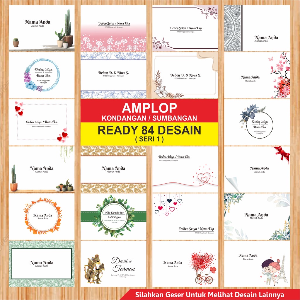 Amplop kondangan / Amplop sumbangan / Cetak nama amplop / Amplop custom / Amplop lebaran