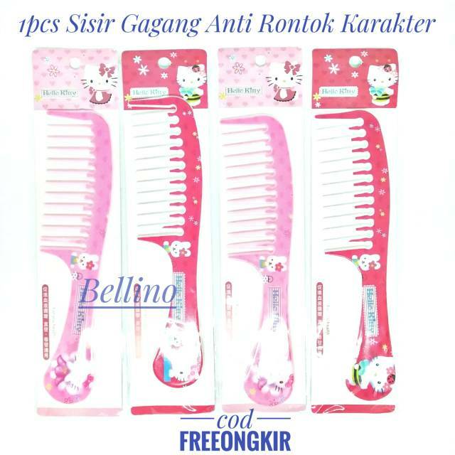 1Pcs Sisir Rambut Wanita Renggang Anti Rontok Motif Karakter Lucu 20cm / Sisir Gagang Anti Kusut