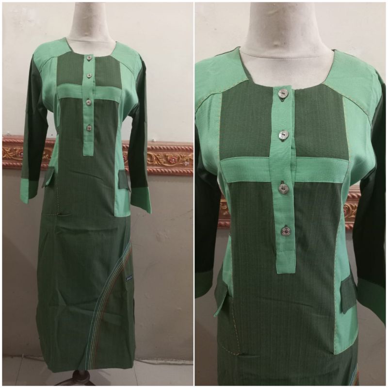 Baju gamis katun jubah wanita remaja muslim