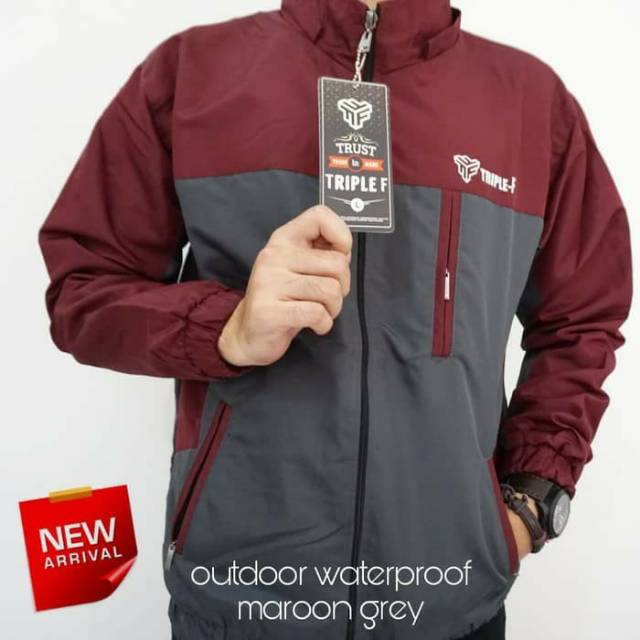 JAKET WATERPROOF JUMBO XXL XL L HOODIE BISA LEPAS / JAKET PRIA ANTI AIR JUMBO