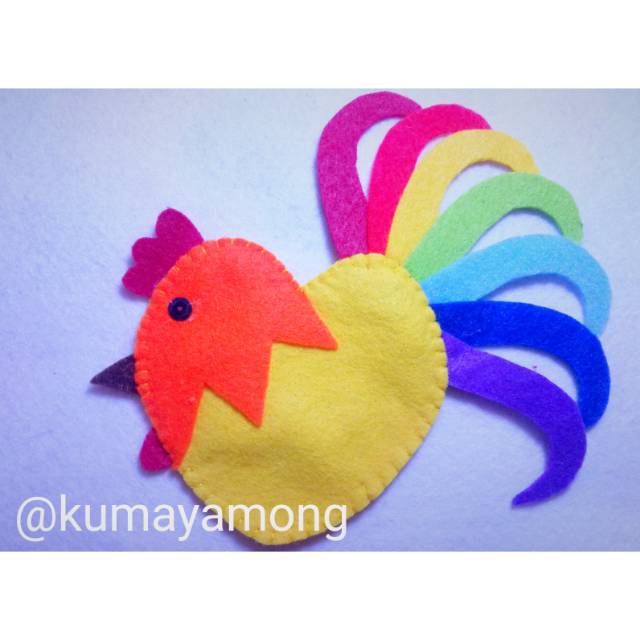 

Amplop Flanel Ayam Ekor Rainbow
