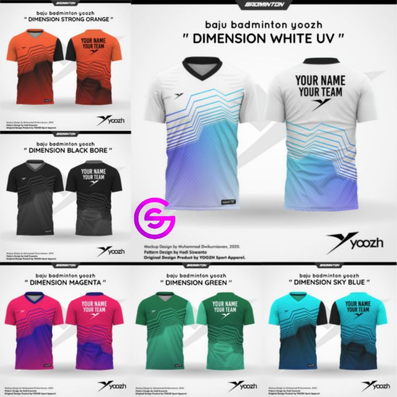 Baju Kaos Badminton Dewasa / Anak Original Yoozh Dimension Kualitas Import