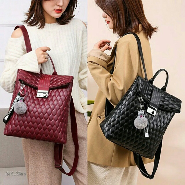 New Tas Backpack Stylish 2020 GELEMBUNG KULIT - CHANTIKA DAVICHI KEY CODE Termurah Terbaru Branded