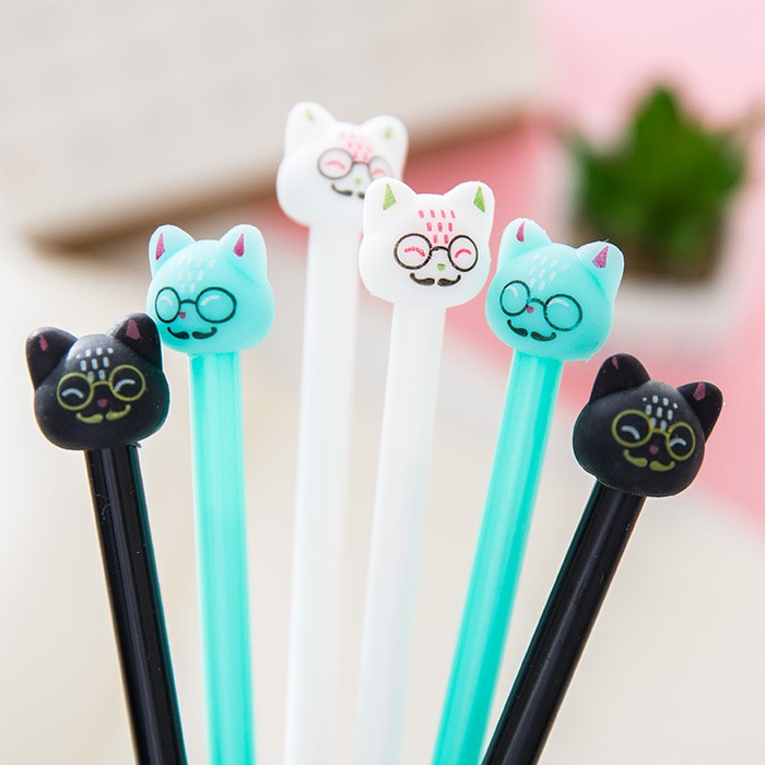

SALE!!! TERLARIS!!! Pulpen Gel Kucing Kumis Kacamata 0.38mm UNIK