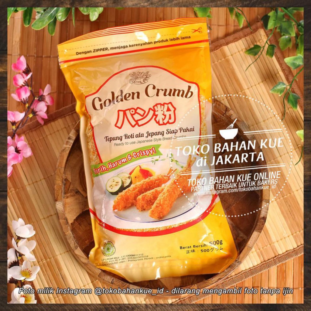 

TEPUNG ROTI MIX PANIR BREADCRUMB GOLDEN CRUMB TEMPURA JEPANG 500GR