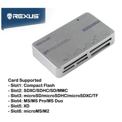 REXUS USB 3.0 Card Reader All in 1 Multi Card Reader - RXC-308 / C308