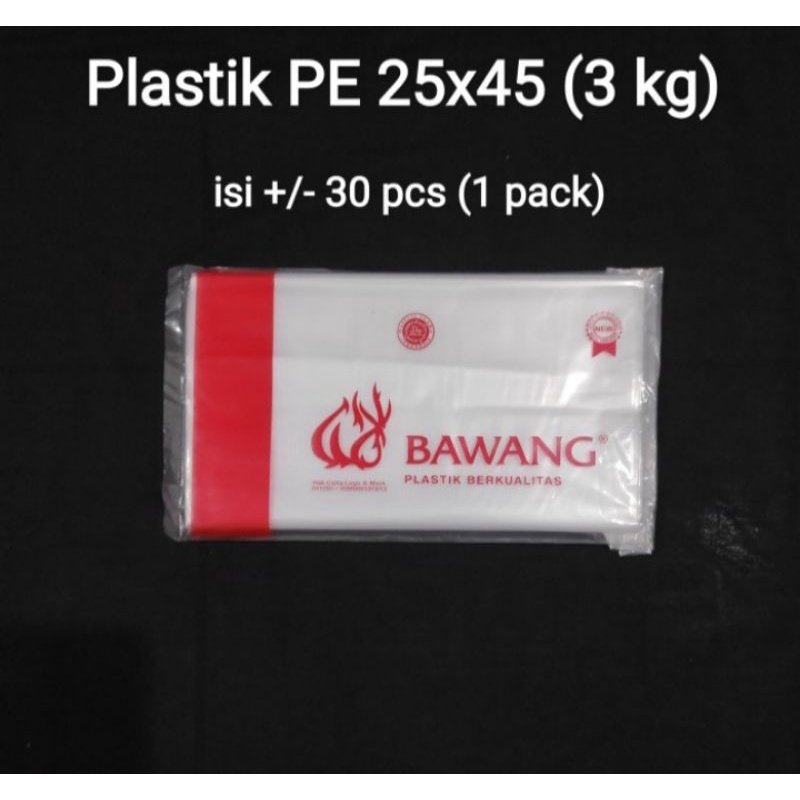 plastik pe ukuran 25x45/kantong sayur/kantong pe