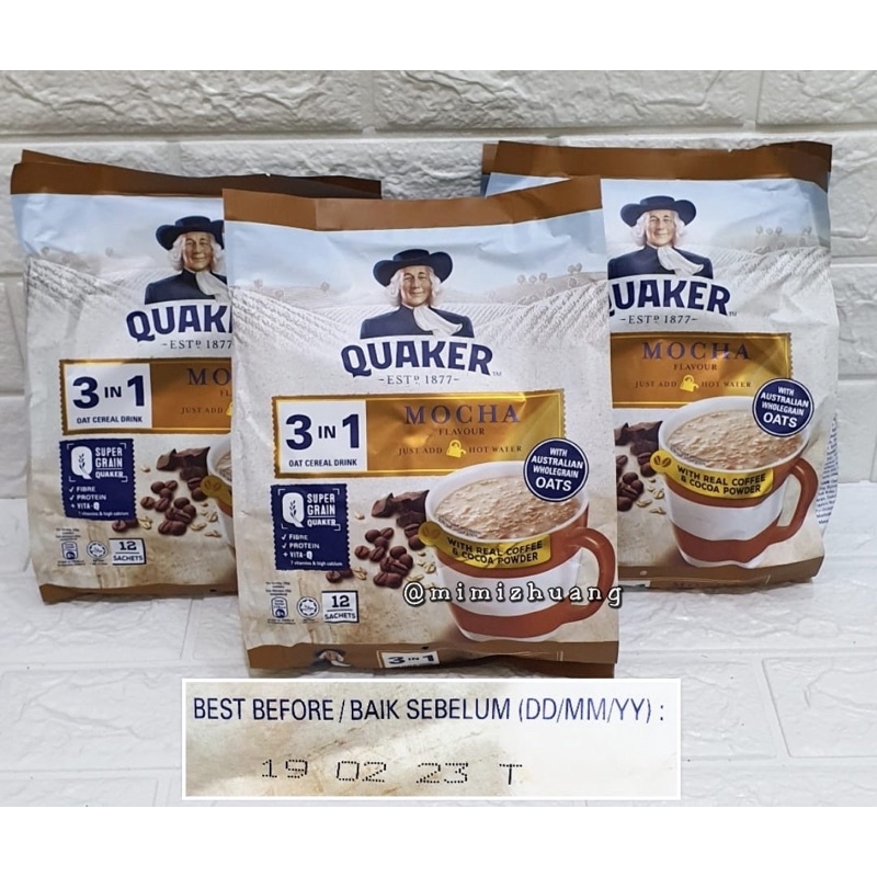 QUAKER MALAYSIA 3 IN 1 RASA MOCHA ISI 12 SACHET