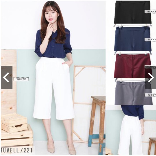 TOKOKAYARAYA- Celana KULOT 7/8 Bahan Scuba