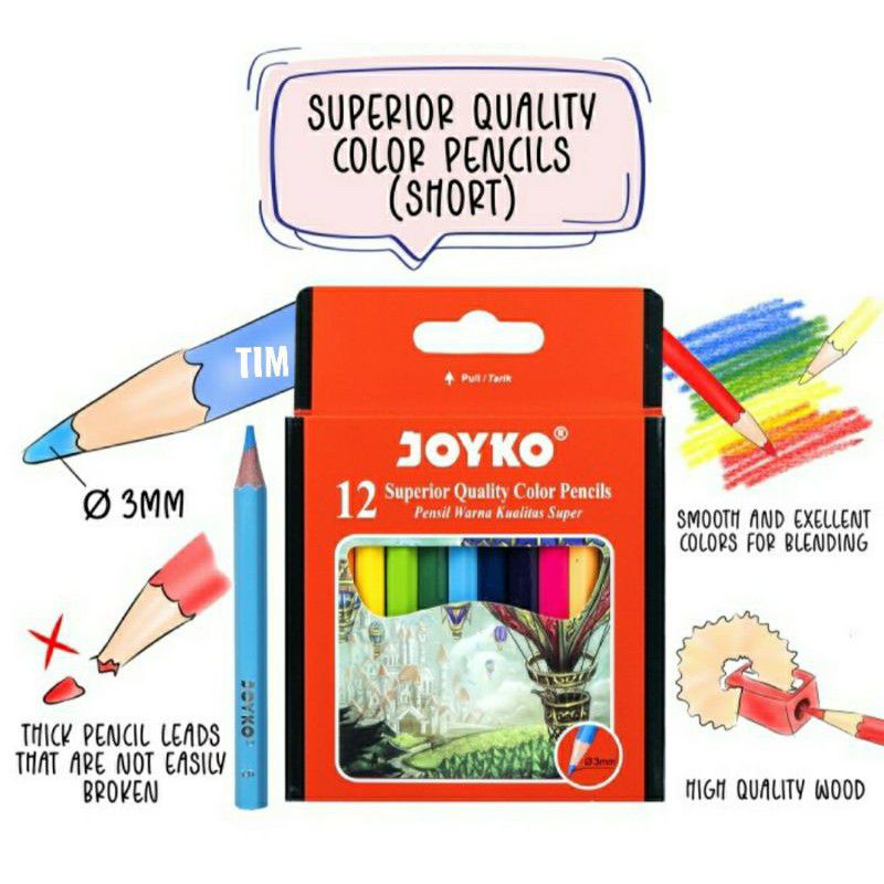 

Pensil Warna Joyko Kecil 12 Warna/murah CP 12