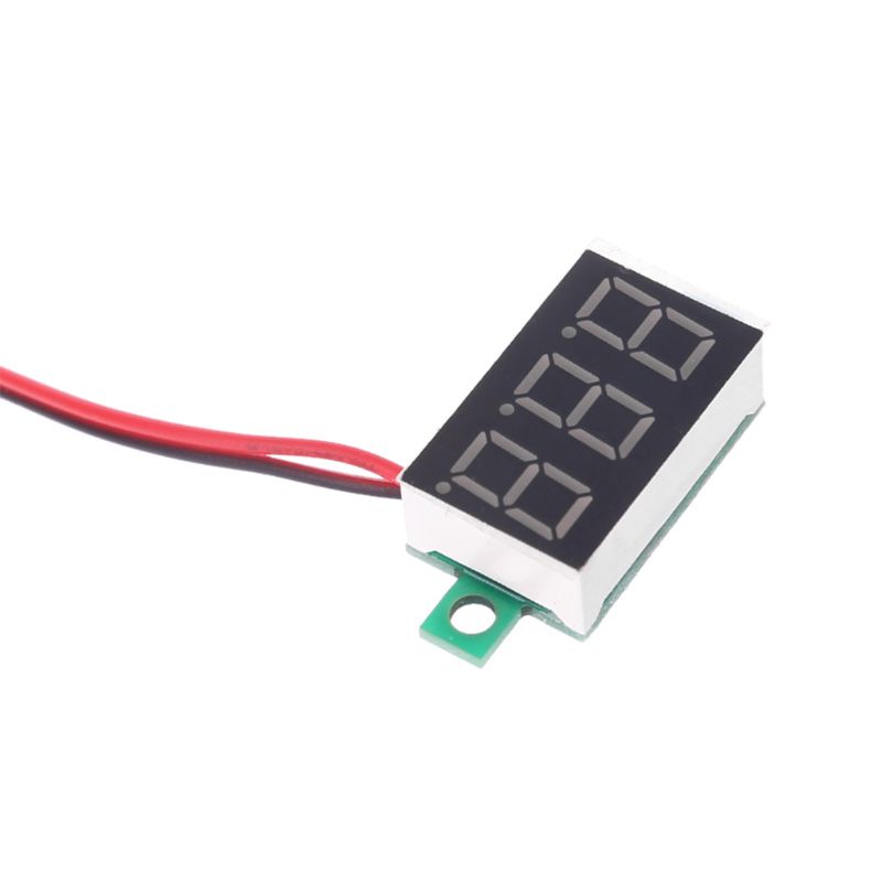 Btsg 4.5-30V Dua Kabel Untuk Pengukur Tegangan DC Dengan Voltmeter Digital Display LED Merah