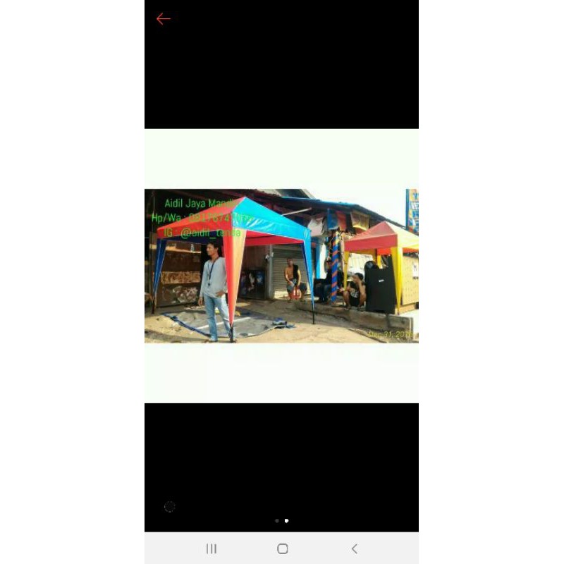 Kain atap tenda Lipat atau tenda cafe 3 x 3