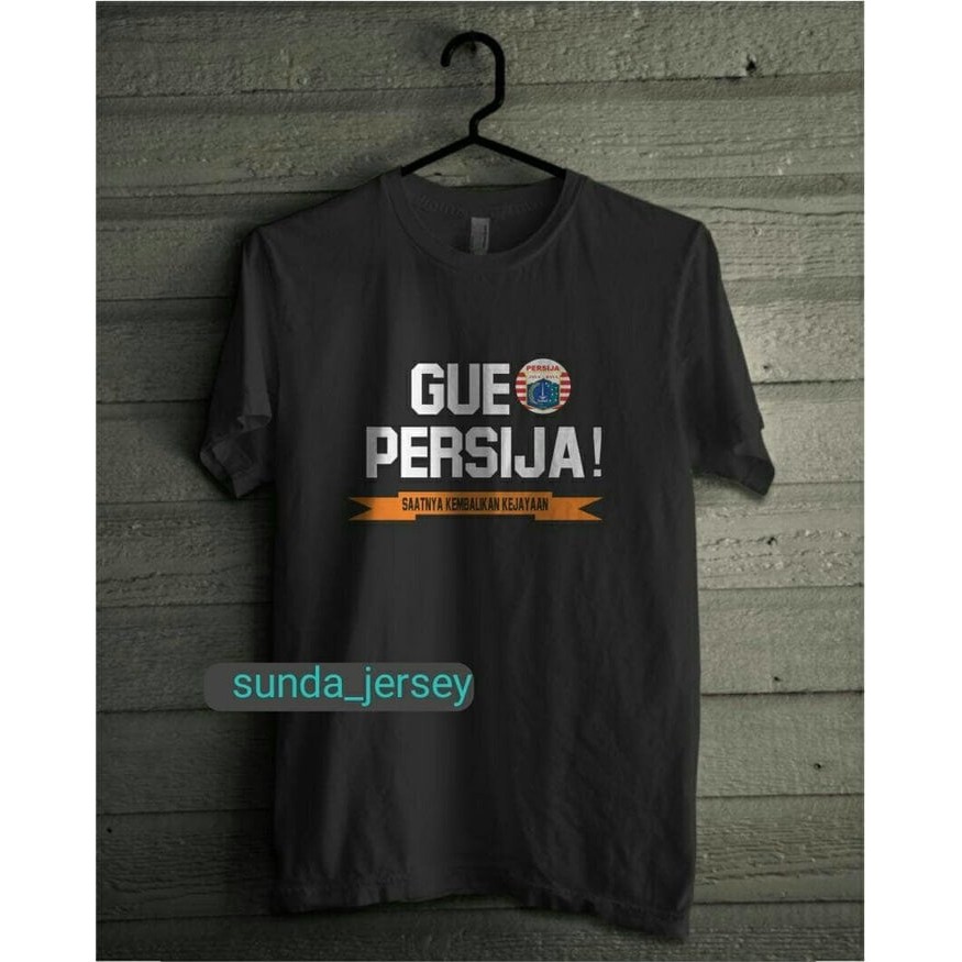 Kaos Tshirt Baju Combed 30S Distro Gue Persija Jakarta