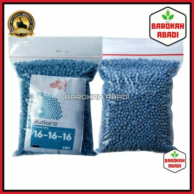 ( Isi 50 Grm ) Pupuk NPK MUTIARA 16-16-16  biru meroke kemasan repack