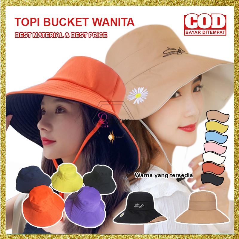 TOPI PANTAI OUTDOOR VISOR PELINDUNG SUMMER BUCKET ANTI UV MATAHARI LIPAT LEBAR IMPORT WANITA PRIA ZO