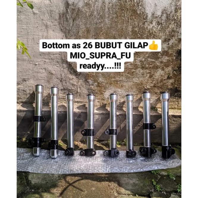 bottom mio bubut cnc/kilap, tabung shock depan mio ori bubut